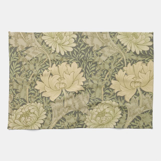 Linge De Cuisine Fleur de Sauge Chrysanthème de William Morris (Horizontal)