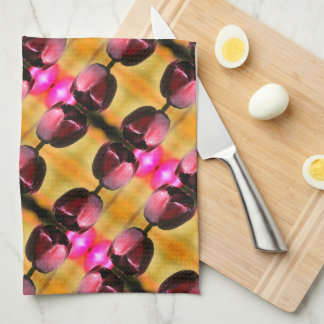 Linge De Cuisine Fleur de tulipe violette foncée Motif Abstrait