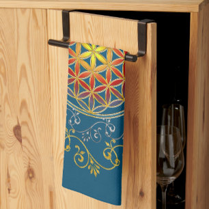 Linge De Cuisine Fleur De Vie - Ornements Vintages Mandala 1