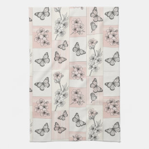 Linge De Cuisine Fleur d'Élégant Papillon (8)