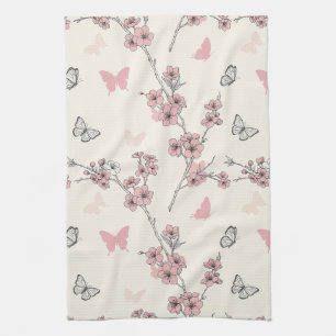 Linge De Cuisine Fleur d'élégant papillon (9)