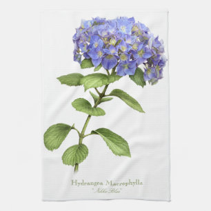 Linge De Cuisine Fleur d'hortensia bleue