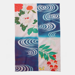 Linge De Cuisine Fleur et eau courante, design japonais