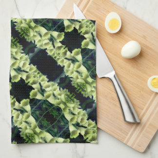 Linge De Cuisine Fleur Foxglove crémeuse Motif Abstrait