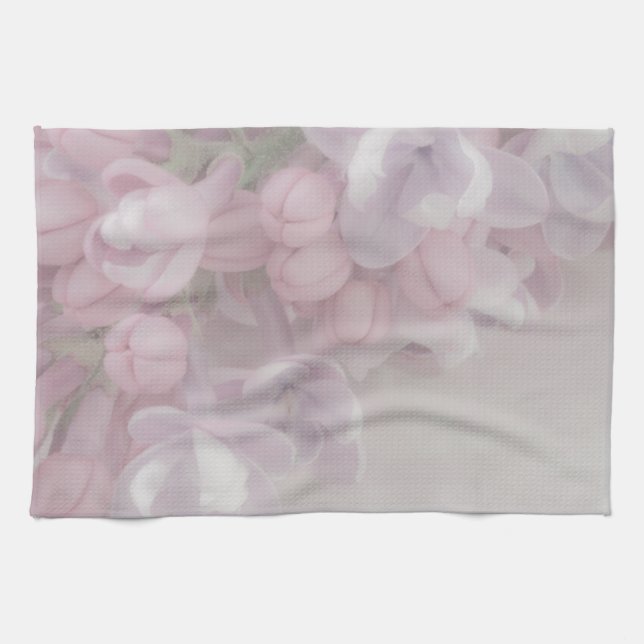Linge De Cuisine Fleur lilas (Horizontal)
