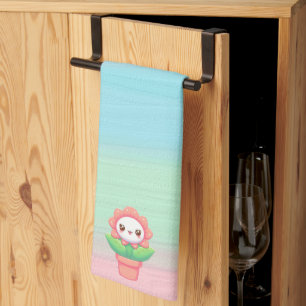 Linge De Cuisine Fleur mignonne, capricieuse en pot