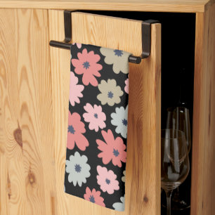 Linge De Cuisine Fleur motif coloré Vintage