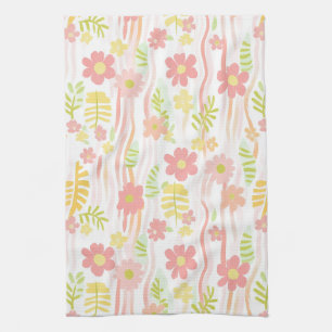Linge De Cuisine Fleur pastel rétro (3)