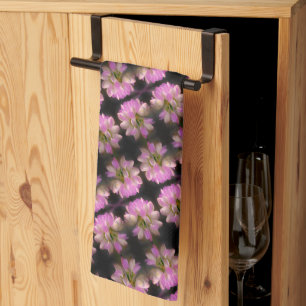 Linge De Cuisine Fleur Rose Et Blanc Fermer Motif