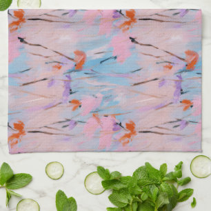 Linge De Cuisine Fleur sauvage aquarelle pastel
