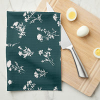 Fleur sauvage de prairie motif délicate - turquois
