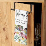 Linge De Cuisine Fleur sauvage rustique 5 Photo Nom de famille Prén<br><div class="desc">Serviette de cuisine fleur sauvage rustique personnalisée avec 5 de vos photos préférées, nom de famille, nom d'enfant ou prénom de tout le monde. Le design comprend des fleurs sauvages de campagne aquarelle, y compris le pavot, la marguerite, la fleur de maïs, le confleur, le trèfle et la tête de...</div>
