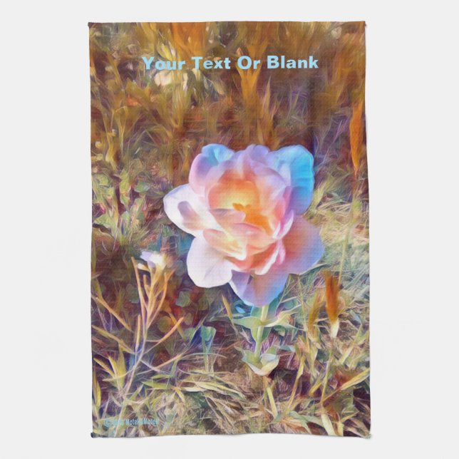 Linge De Cuisine Fleur stylisée colorée (Vertical)