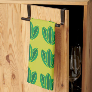 Linge De Cuisine Fleur Verte Floral