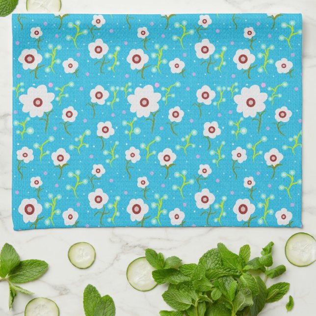 Linge De Cuisine Fleur Vintage (Plié)