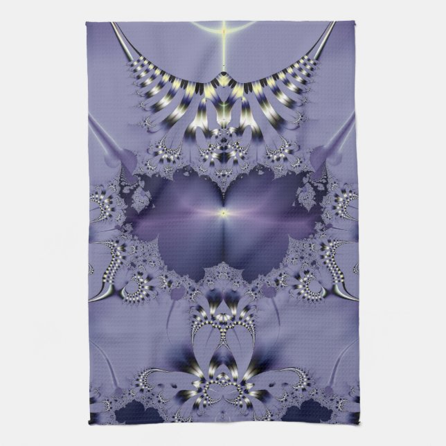 Linge De Cuisine Fleur violette (Vertical)
