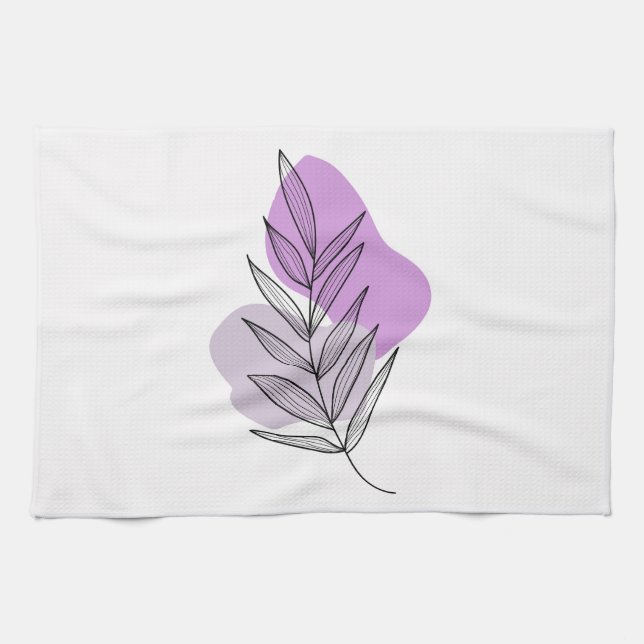 Linge De Cuisine Fleur violette bohème (Horizontal)