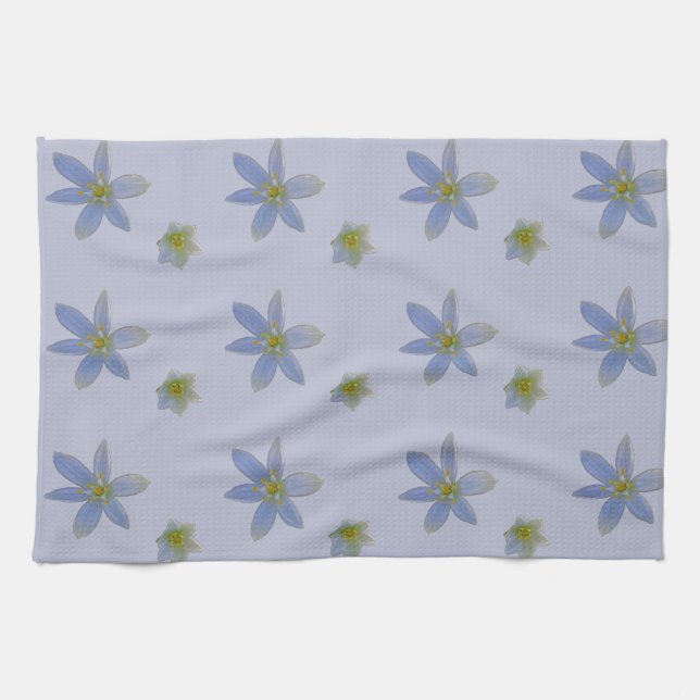 Linge De Cuisine fleurir en blanc (Horizontal)