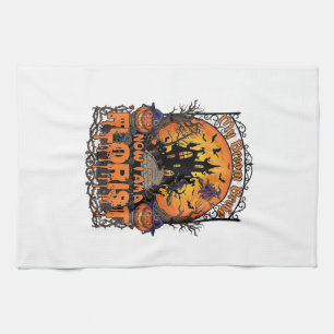 Linge De Cuisine Fleuriste balai cassé sorcière Halloween citrouill