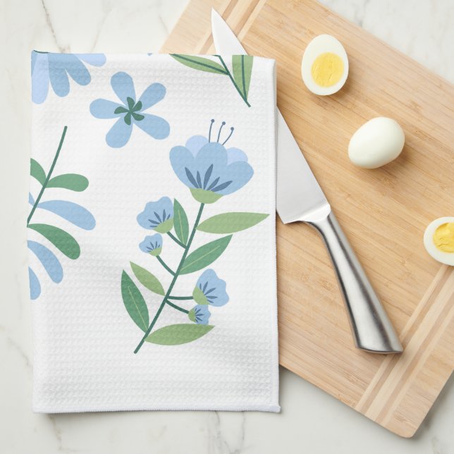 Linge De Cuisine Fleurs (Quart Plié)