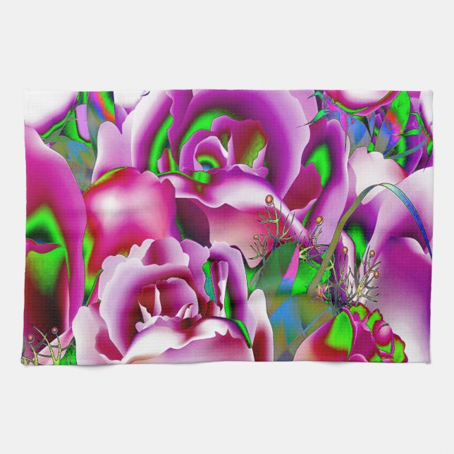 Linge De Cuisine Fleurs (Horizontal)