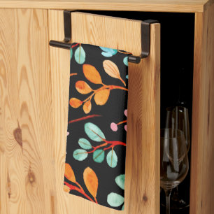 Linge De Cuisine Fleurs Aquarelle Vintage Tendance  
