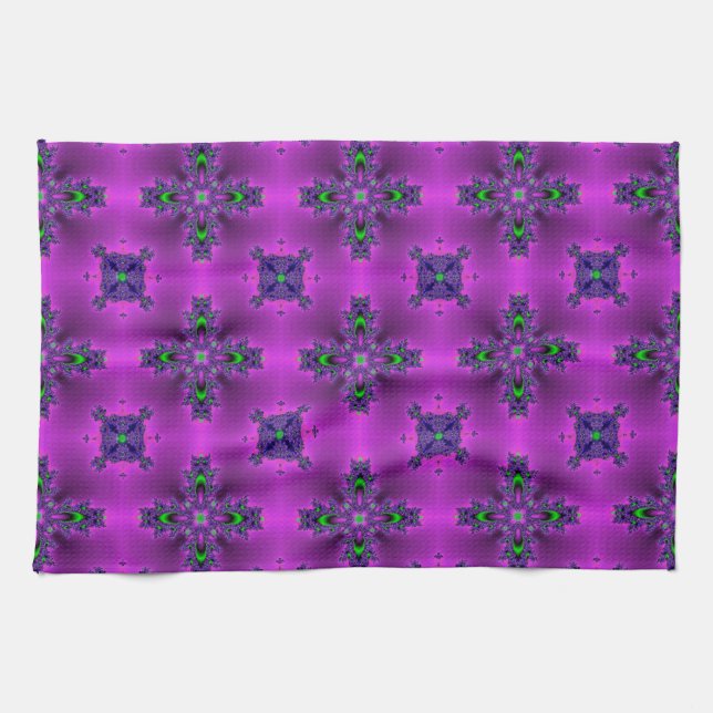 Linge De Cuisine Fleurs Artdeco dans le style rétro (Horizontal)