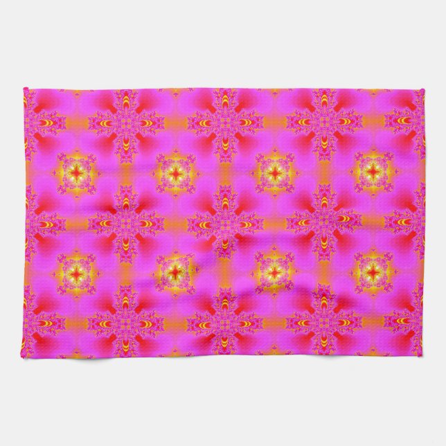 Linge De Cuisine Fleurs Artdeco dans le style rétro (Horizontal)
