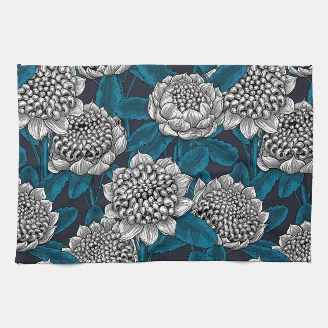 Linge De Cuisine Fleurs blanches de waratah (Horizontal)