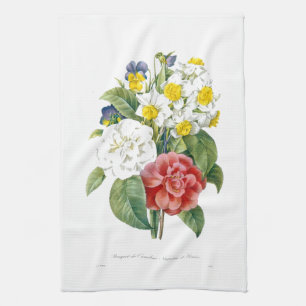 Linge De Cuisine fleurs botaniques colorées vintage par Redoute.