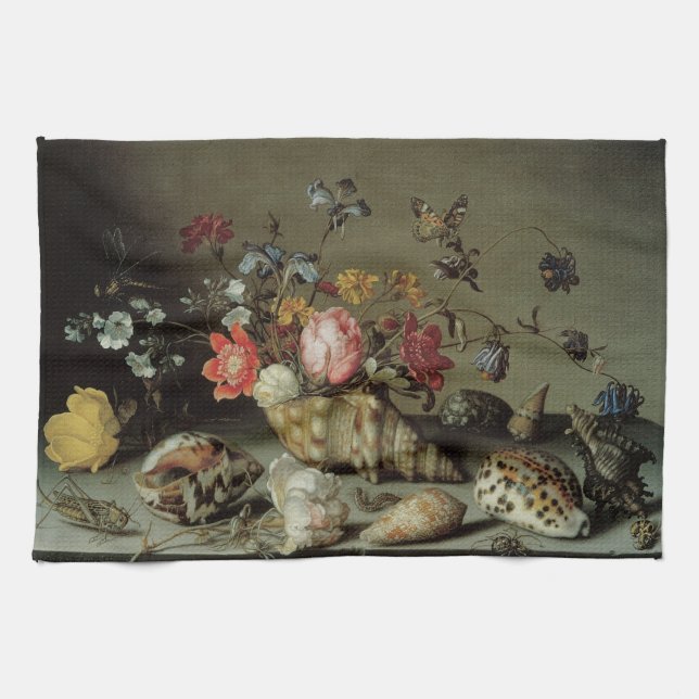Linge De Cuisine Fleurs, Coquillages et Insectes Balthasar van der  (Horizontal)