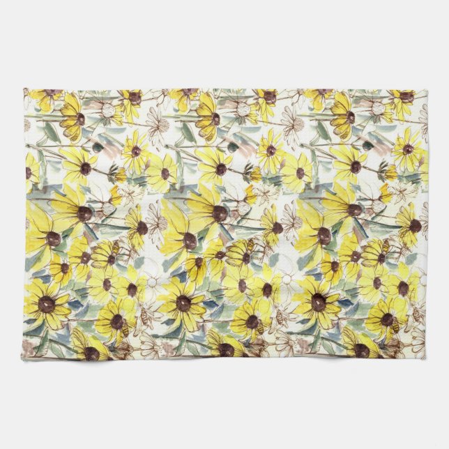 Linge De Cuisine Fleurs d'automne Black Eyed Susans Jardin Fleur sa (Horizontal)