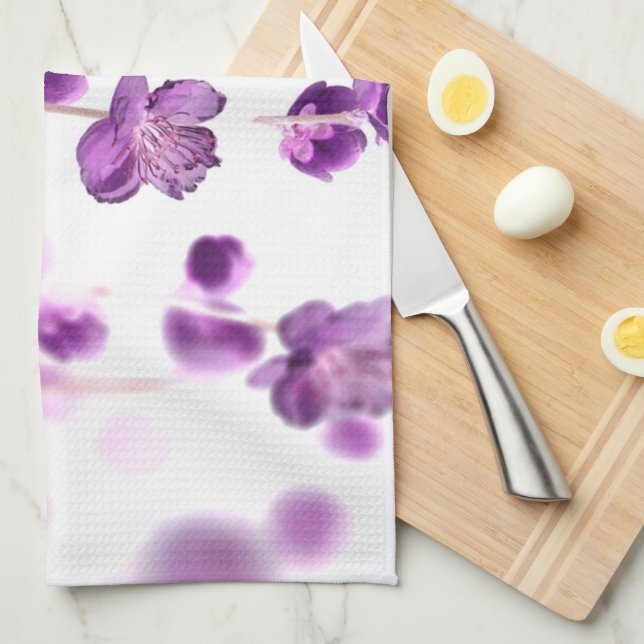 Linge De Cuisine Fleurs de cerisier (Quart Plié)