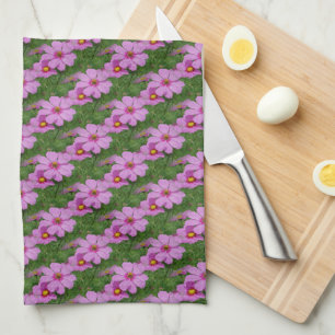 Linge De Cuisine Fleurs de Cosmos rose Motif naturel