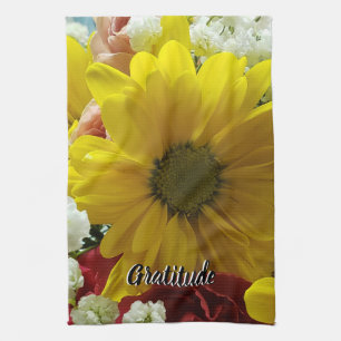 Linge De Cuisine Fleurs de gratitude jaune Daisy Photo