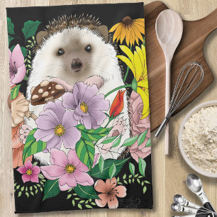 Linge De Cuisine Fleurs de hérisson mignonnes