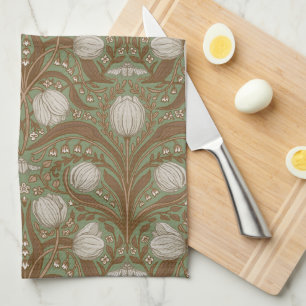 Linge De Cuisine Fleurs de jardin printanier sur sauge