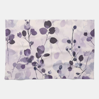 Linge De Cuisine Fleurs de lavande Eucalyptus aquarelle
