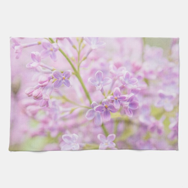 Linge De Cuisine Fleurs de lilas brume (Horizontal)