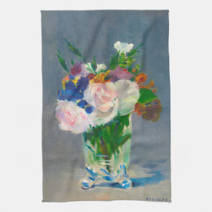 Linge De Cuisine Fleurs de manet dans un vase de cristal