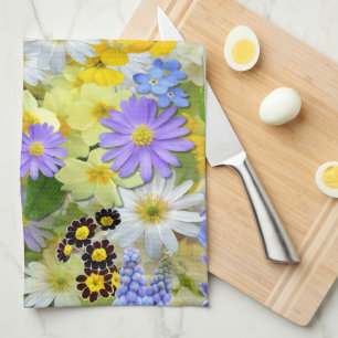 Linge De Cuisine Fleurs de marguerite, de primevère, de jonquille