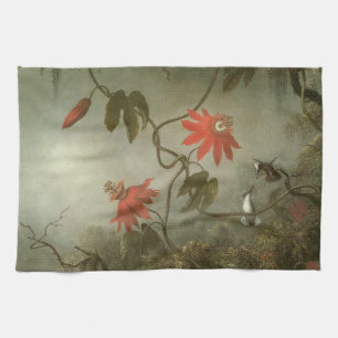 Linge De Cuisine Fleurs de passion et colibris par Martin J Heade