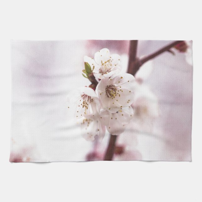 Linge De Cuisine Fleurs de printemps roses (Horizontal)