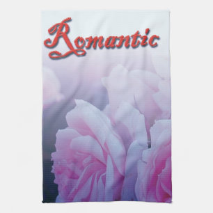 Linge De Cuisine Fleurs de rose romantiques roses