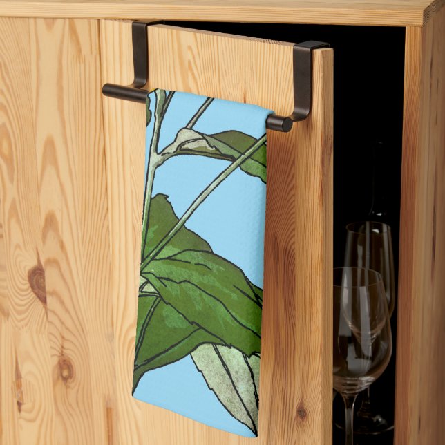 Linge De Cuisine Fleurs de soleil Art Nouveau (Pliage en tiers)