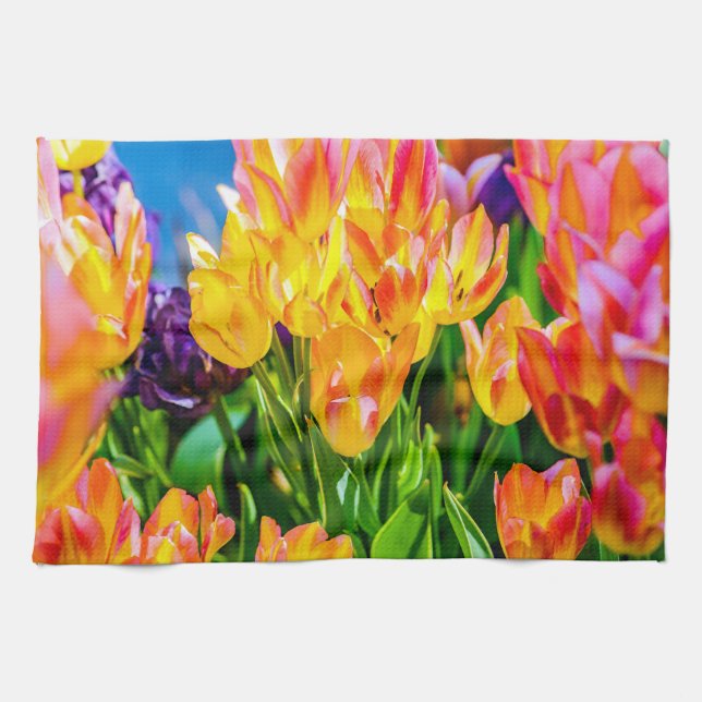 Linge De Cuisine Fleurs de tulipes - Flourdissant (Horizontal)