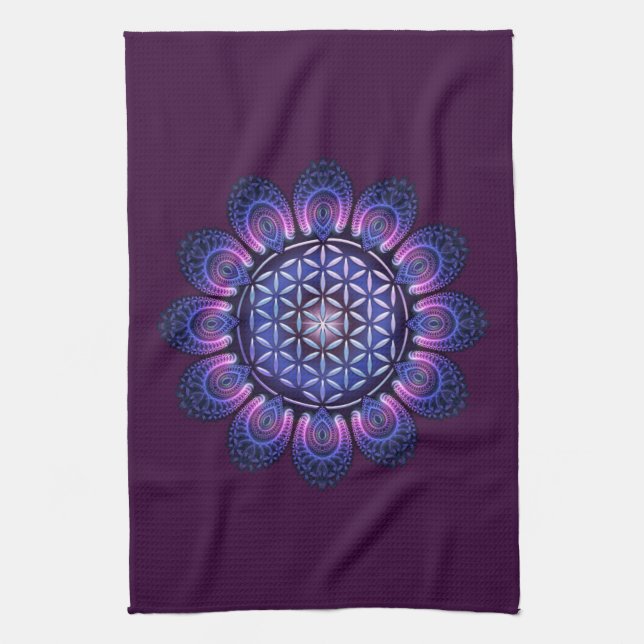 Linge De Cuisine FLEURS DE VIE / Blume des Lebens - Mandala II (Vertical)