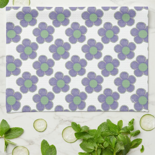 Linge De Cuisine Fleurs d'été (Plié)