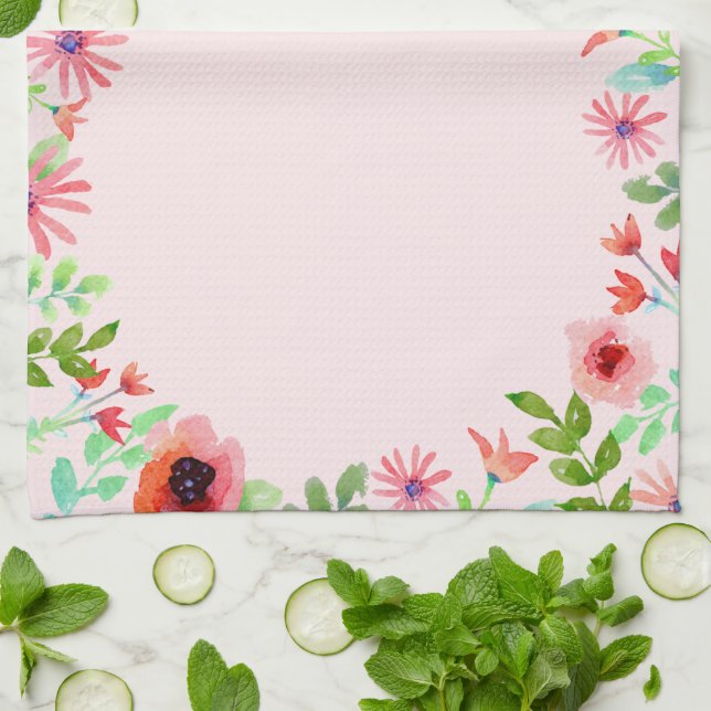 Linge De Cuisine Fleurs d'été (Plié)