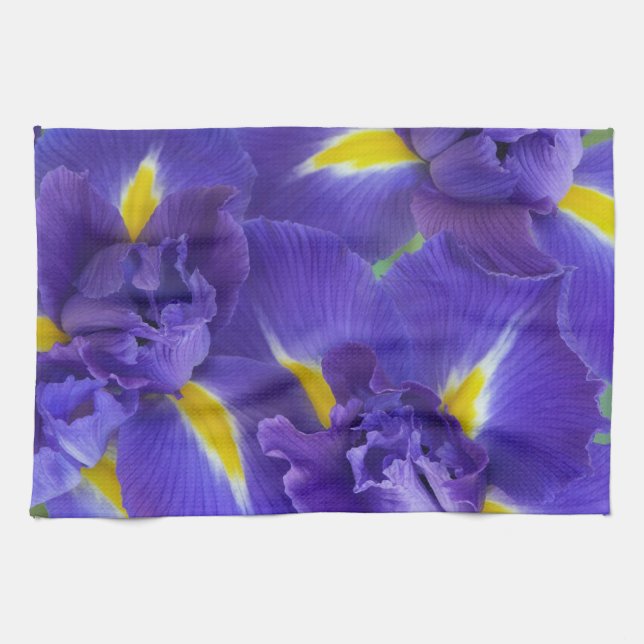 Linge De Cuisine Fleurs d'Iris (Horizontal)